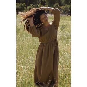 LONGWAY Pfeiffer Dress in Khaki Size XS